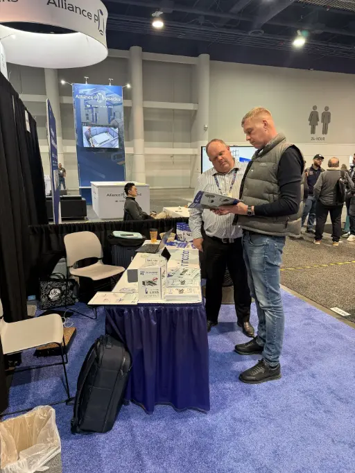 Construction professionals from the USA, Canada, Mexico, Colombia, the Netherlands, France, Australia, New Zealand, and across Europe, including Spain, are visiting the Primostar booth. Primostar Group AS CEO Indrek Uusalu in conversation with visitors.