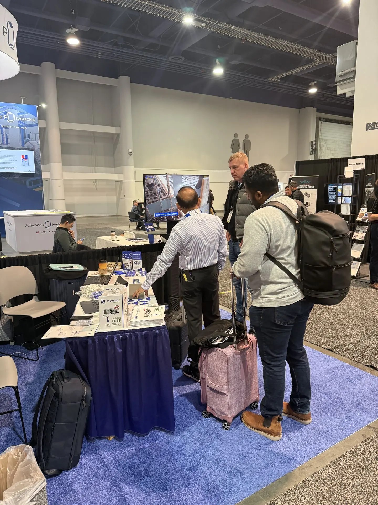 Construction professionals from the USA, Canada, Mexico, Colombia, the Netherlands, France, Australia, New Zealand, and across Europe, including Spain, are visiting the Primostar booth. Primostar Group AS CEO Indrek Uusalu in conversation with visitors.