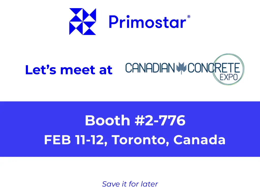 Primostar is at the Canadian Concrete Expo! 2026