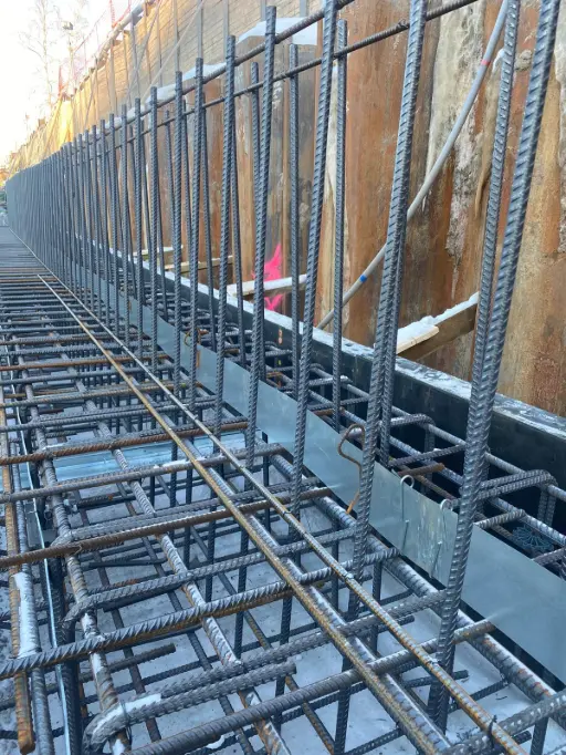 Металлический водоотсечной лист Primostar, соединительный лист, профиль строительного шва (используется в строительном шве конструкции для соединения бетонирования стены и пола) перед бетонированием.