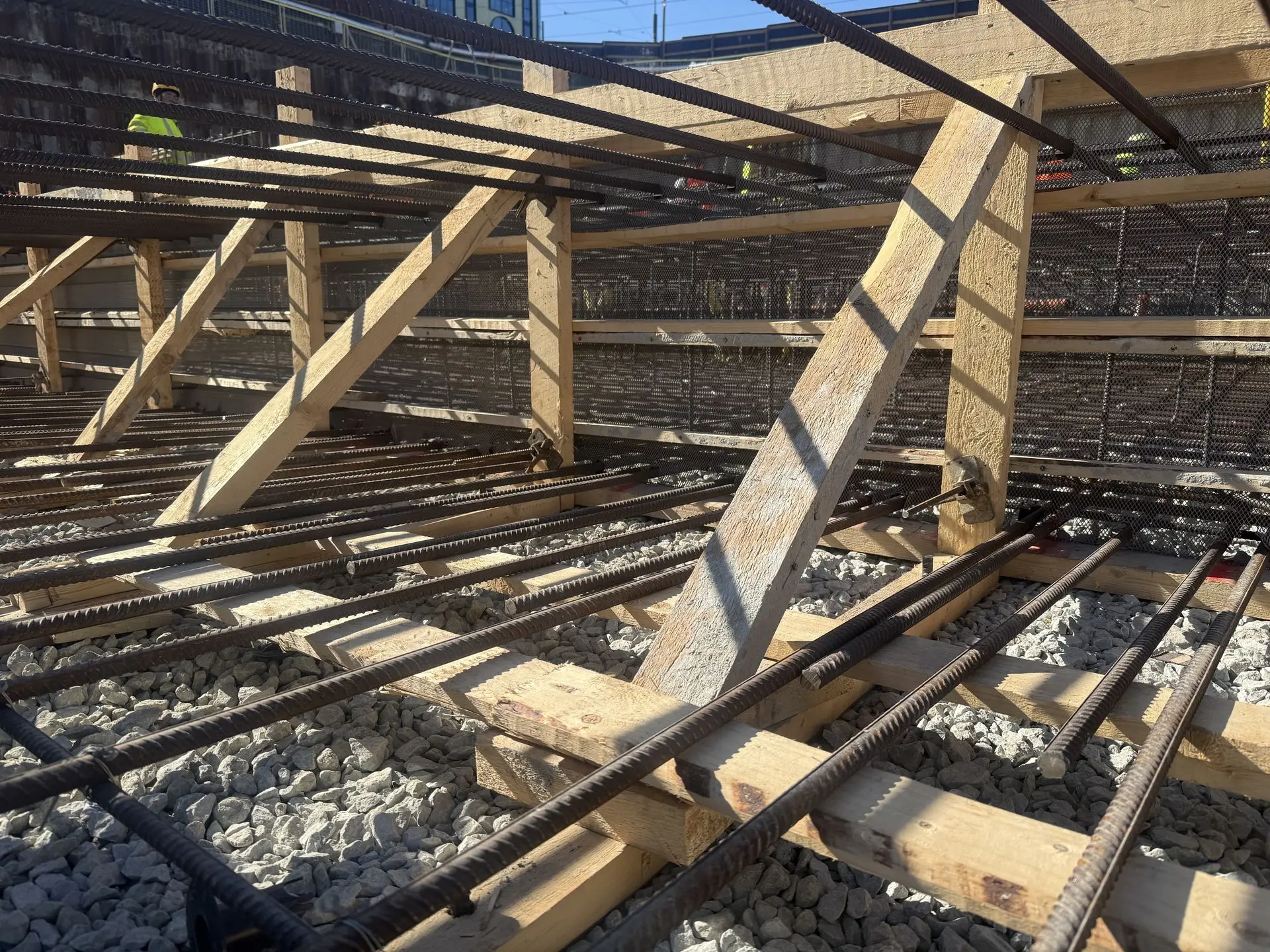 Primostar WPM Formwork Waterstop (rakennussaumaprofiili) ennen betonivalua Talsinki-korttelissa.