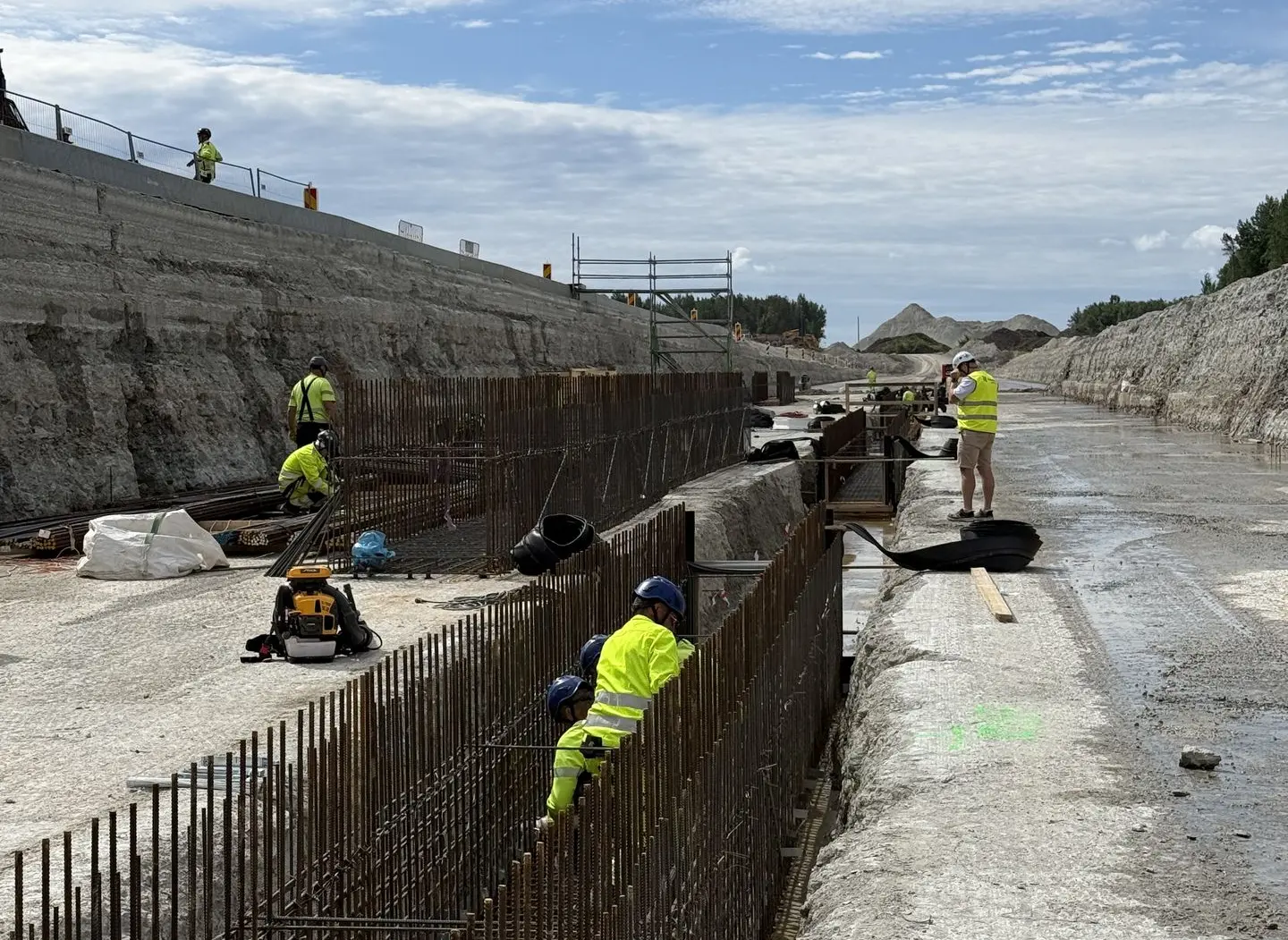 Construction of the Rail Baltica Soodevahe infrastructure project.