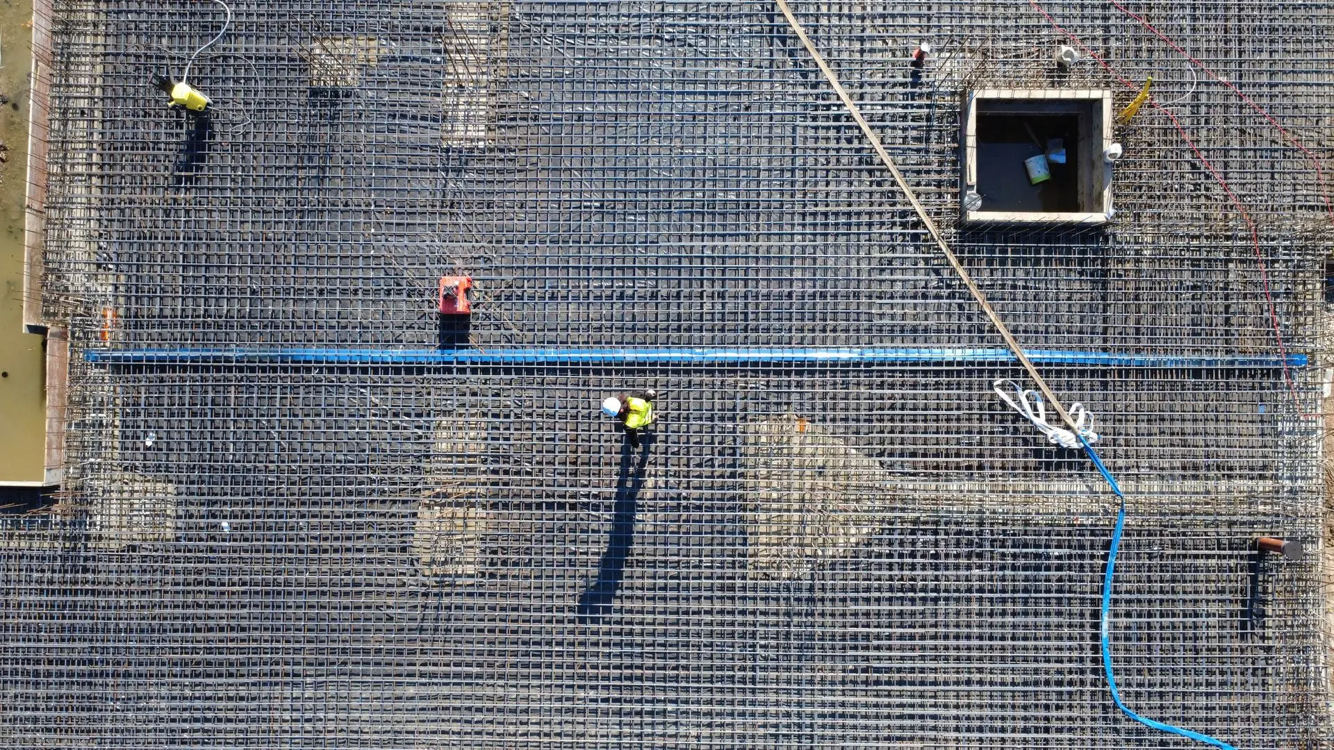 Patented Primostar® CRACK CONTROL SYSTEM (WPM® Crack Inducing Waterstop) in floor construction slab before concrete pouring (cast). Object Sprdi 3A/3B, Kritiine, Tallinn, Estonia.