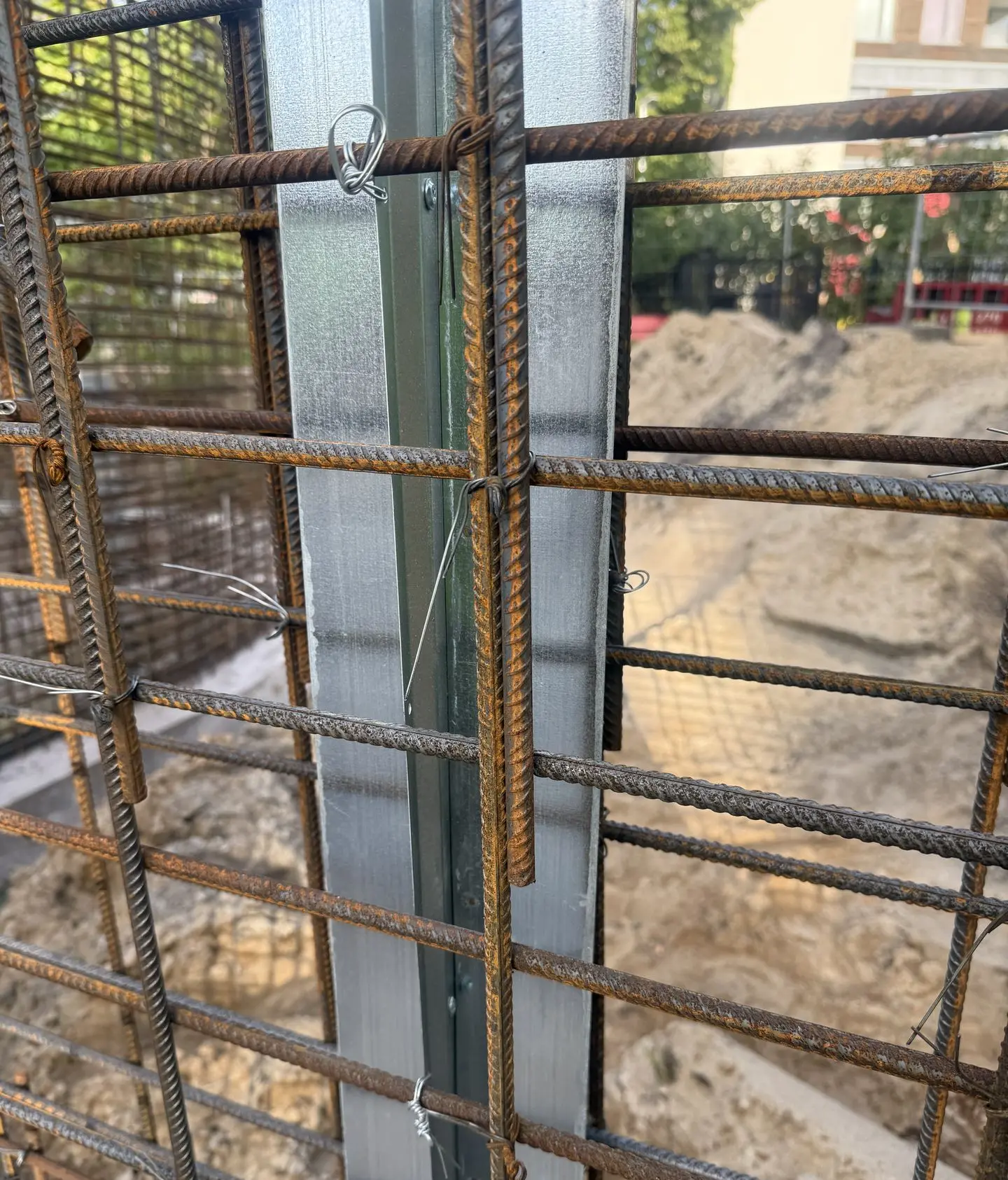 Primostar® Crack Control System in wall construction before concrete pouring. Spordi 3A/ 3B, Kristiine, Tallinn, Estonia