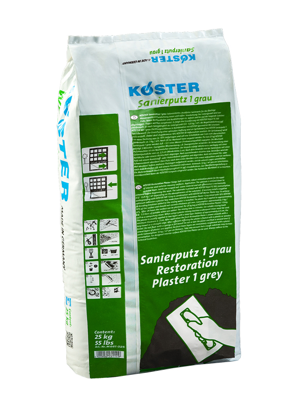 [M 661 025] KÖSTER Restoration Plaster Grey (25 kg )